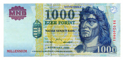 1000 Forint Bankjegy Millennium 2000 DB aEF