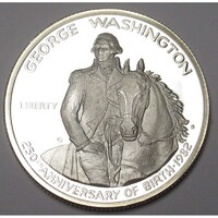 USA,half dollar 1982 S PP - George Washington 250. születési évfordulójára UNC ezüst 12.50g900