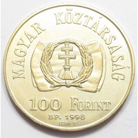 Magyarország,100 forint 1998 - 1848-49-es forradalom és szabadságharc UNC réz