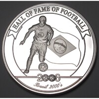 Uganda,2000 shillings 2006 PP - A futball legendái - Ronaldo UNC ezüst 24.80g