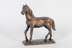 Borsos Miklós - Ló 12 x 14 x 5 cm bronz