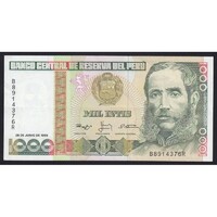 Peru,1000 intis 1988 UNC