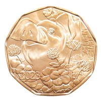 Ausztria,5 euro 2023 - Újévi szerencse malac UNC réz