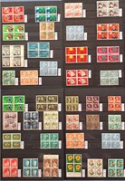 Svájc - bélyeggyűjtemény – Helvetia négyestömbök és emlékívek (20. sz. közepe-vége)