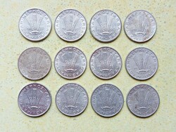 Magyarország 12 db Különböző Érme 20 Fillér 1979-1990