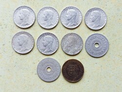 Magyarország 10 db Különböző Érme 2 5 Fillér 1947-1964