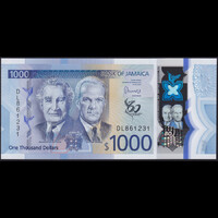 Jamaica 1000 Dollars 2022 P-W99 Polymer UNC