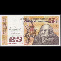 Írország 5 Pounds 1989 P-71e UNC