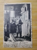 Romantikus lap, festő és modelje, nő, hölgy, 1904