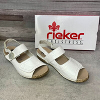 Rieker Antistress Extra Weit fehér bőrszandál 41