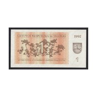 Litvánia,1 talonas 1992 UNC
