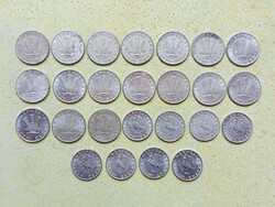 Magyarország 25 db Különböző Érme 10 20 Fillér 1972-1991