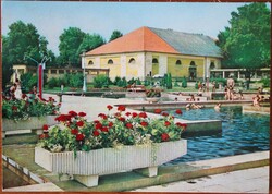 Képeslap, Gyula, Várfürdő Fotó: Bakonyi Béla (e)