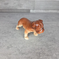 Antik angol bulldog festett porcelán kutya