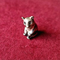 800 silver enamel panda figurine.