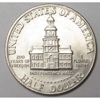 USA,half dollar 1976 - Függetlenségi Nyilatkozat aUNC+