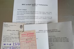 Csepel BMX 20" kerékpár dokumentációi + jótállási füzet + számla - 1987