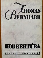 Thomas Bernhard korrektúra.  Ferenczy könyvkiadó ritkaság