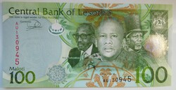 Lesotho 100 maloti 2013 UNC