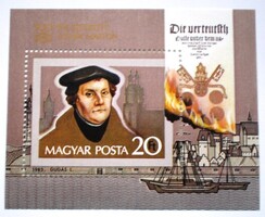 B165 / 1983 Luther Márton blokk postatiszta