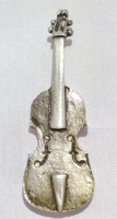 Violin miniature silver plated