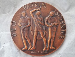 Beck Ö. Fülöp: 400 éves a Pápai Református Kollégium bronz emlékérem 1931.