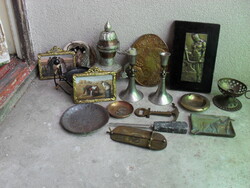 Bronz réz szobor ,dombormű ,gyertyatartó stb.