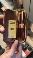 RITKASÁG! Vintage Montblanc 254 Bordó 3 részes tollkészlet bőr tokkal és papírokkal (1950-es éve