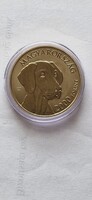 Hungarian vizsla, unc coin in capsule.