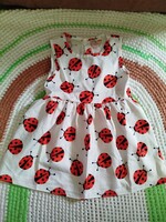 Summer dress, ladybug, size 86, 