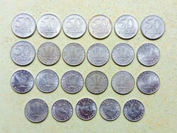Magyarország 23 db Különböző Érme 10 20 50 Fillér 1979-1991