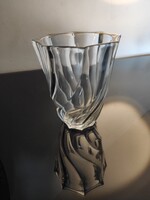 Francia Artdeco csavart kristályváza