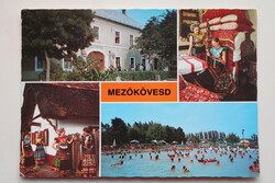 Képeslap, Mezőkövesd, részletek, Matyó, népviselet, strand