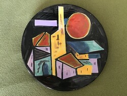 Retro kerámia falitányér Györgyey Zsuzsa