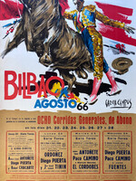 Bilbao Agosto 66 eredeti spanyol bikaviadal plakát / Garcia Campos / 1966 /