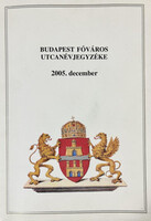 Budapest főváros utcanévjegyzéke