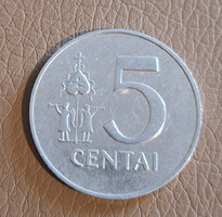 Litvánia 5 Centas, 1991