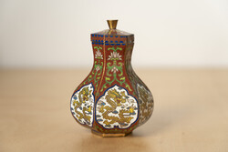 Retró Kínai Váza / Régi / Mid Century / Sárkányos