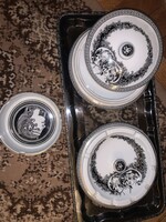 Hollóházi Szász Endre porcelán szett – 21 karátos aranyozással (3 db)