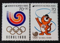 KS82 /  Dél-Korea 1985 Olimpia bélyegsor postatiszta