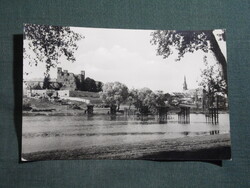 Képeslap,Sárospatak,Rákóczi vár,Bodrog látkép,részlet,1961-