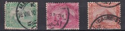 3db Egyiptomi Régi Bélyeg Phinx és Piramis sorozat 1880
