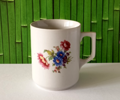 ANTIK PAJZS JELZETT ZSOLNAY PORCELÁN VIRÁG CSOKROS KAKAÓS BÖGRE