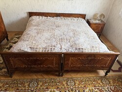 Intarziás diófurnéros hálószoba garnitúra