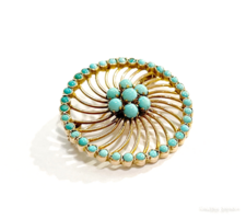 14K ANTIK, BIEDERMEIER ARANY BROSS, KITŰZŐ - 6.99g