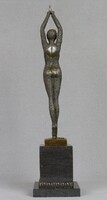 Art Deco 'Starfish' Bronze Sculpture in the Style of Demetre Chiparus – 50 cm, on marble base