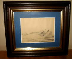 CSODÁS GARANTÁLTAN EREDETI HOLLÓ LÁSZLÓ  /1887-1976 / : TANYA 1957