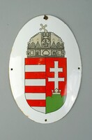 Magyar koronás címer zománctábla