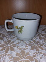 Zsolnay sárga rózsás porcelán bögre