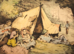 NAGYON RITKA CSODÁS PÉCZELY ANTAL / 1891-1960 /  SZÍNEZETT RÉZKARC